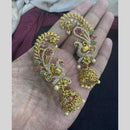 Tanish Art Jewellery Gold Plated Pota Stone And Beads Jhumki Earrings
