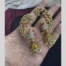 Tanish Art Jewellery Gold Plated Pota Stone And Beads Jhumki Earrings