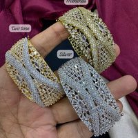 Tanish Art Jewellery Glamour Grip  American Daimonds Sparkle Openable Bracelet