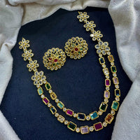 Tanish Art Jewellery Stylish Crystal Stone Necklace Set 