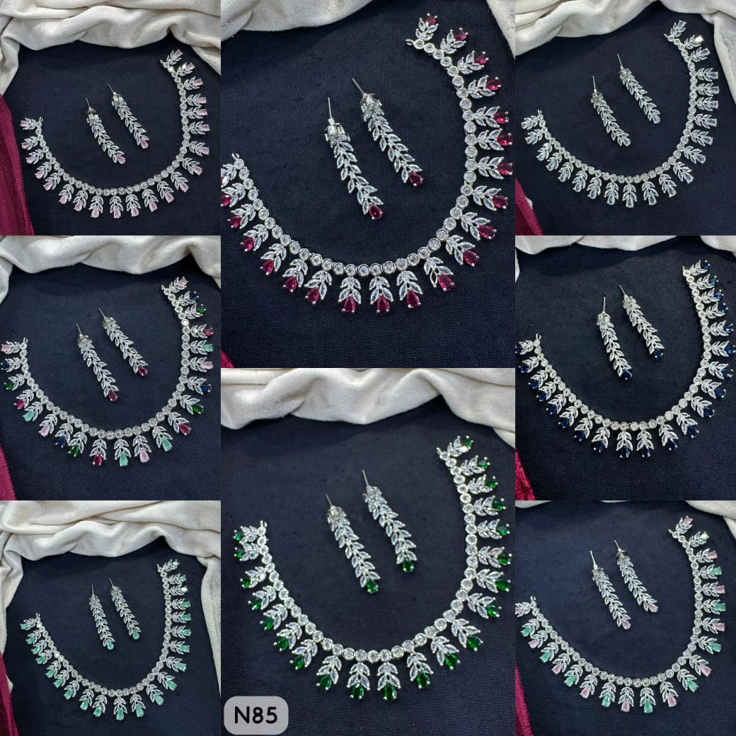Tanish Art Jewellery AD Stone Necklace Set