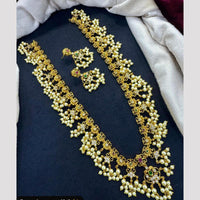 Tanish Art Jewellery Glow And Grace Pota And Austrain Stone Pearl Long Necklace Set