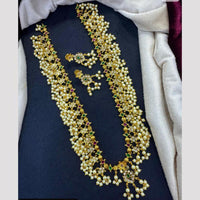 Tanish Art Jewellery Glow And Grace Pota And Austrain Stone Pearl Long Necklace Set