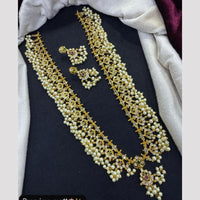 Tanish Art Jewellery Glow And Grace Pota And Austrain Stone Pearl Long Necklace Set