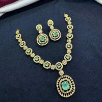 Tanish Art Jewellery Elegant Glow AD And Austrain Stone Necklace Set