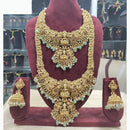 Tanish Art Jewellery Divine Beauty Pota And Pearl Temple Necklace Set