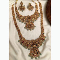 Tanish Art Jewellery Divine Beauty Pota And Pearl Temple Necklace Set