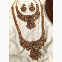 Tanish Art Jewellery Ethnic Glam Pota Temple Necklace Set