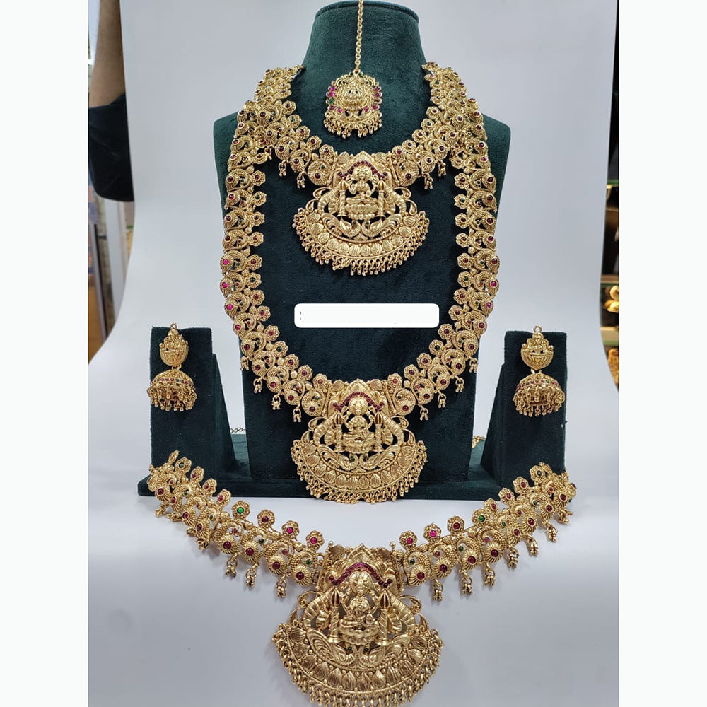 Tanish Art Jewellery Ethnic Glam Pota Temple Necklace Set
