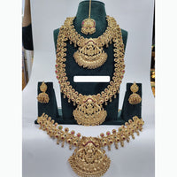 Tanish Art Jewellery Ethnic Glam Pota Temple Necklace Set