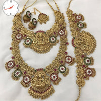 Tanish Art Jewellery Ethnic Glam Pota Temple Necklace Set