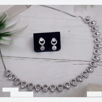 Tanish Art Jewellery Mid Night Glow Austrain Stone Party Wear Necklace Set 
