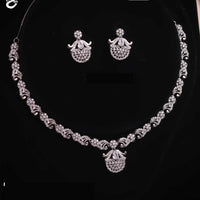 Tanish Art Jewellery Radiant Charm American Diamonds Necklace Set 