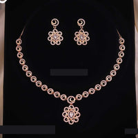 Tanish Art Jewellery Glam Vibe Austrain Stone Fashion Necklace Set 