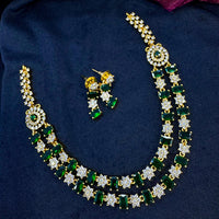 Tanish Art Jewellery Glamorous AD And Austrain Stone Necklace Set