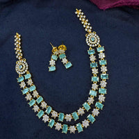 Tanish Art Jewellery Glamorous AD And Austrain Stone Necklace Set