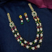 Tanish Art Jewellery Glamorous AD And Austrain Stone Necklace Set