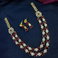 Tanish Art Jewellery Glamorous AD And Austrain Stone Necklace Set