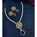 Tanish Art Jewellery Glamorous AD And Austrain Stone Necklace Set
