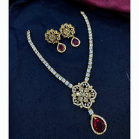 Tanish Art Jewellery Glamorous AD And Austrain Stone Necklace Set