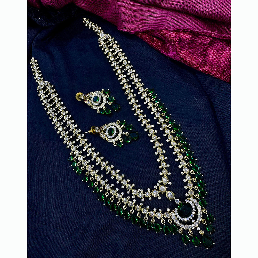 Tanish Art Jewellery Glamorous AD And Austrain Stone Necklace Set