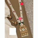 Tanish Art Jewellery Regal Beauty Pota Stone And Pearl Necklace Set