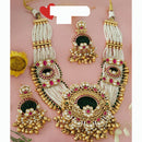 Tanish Art Jewellery Regal Beauty Pota Stone And Pearl Necklace Set