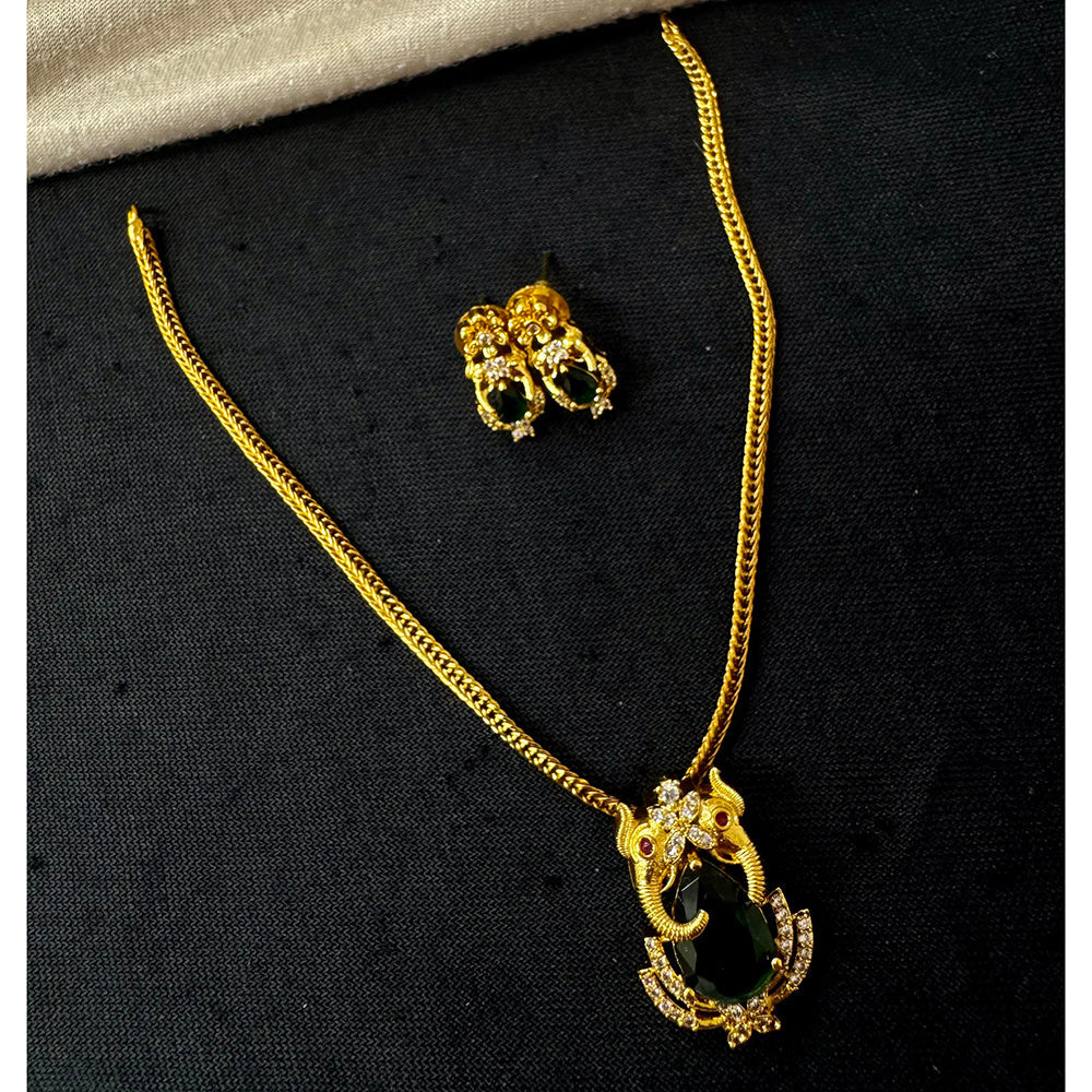 Tanish Art Jewellery Luxury Ethnic Pota And Austrain Stone Necklace Set