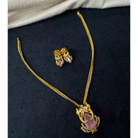 Tanish Art Jewellery Luxury Ethnic Pota And Austrain Stone Necklace Set