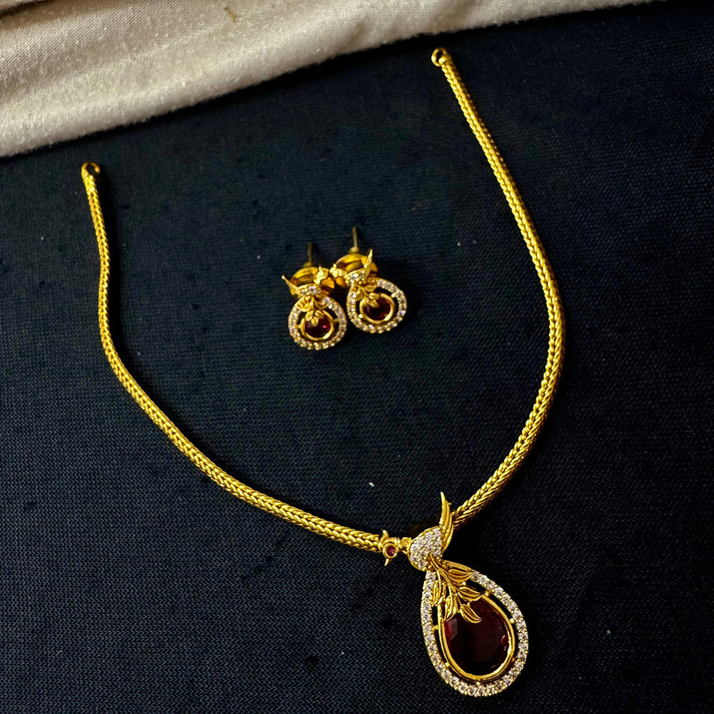 Tanish Art Jewellery Luxury Ethnic Pota And Austrain Stone Necklace Set
