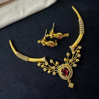 Tanish Art Jewellery Luxury Ethnic Pota And Austrain Stone Necklace Set