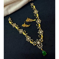 Tanish Art Jewellery Luxury Ethnic Pota And Austrain Stone Necklace Set