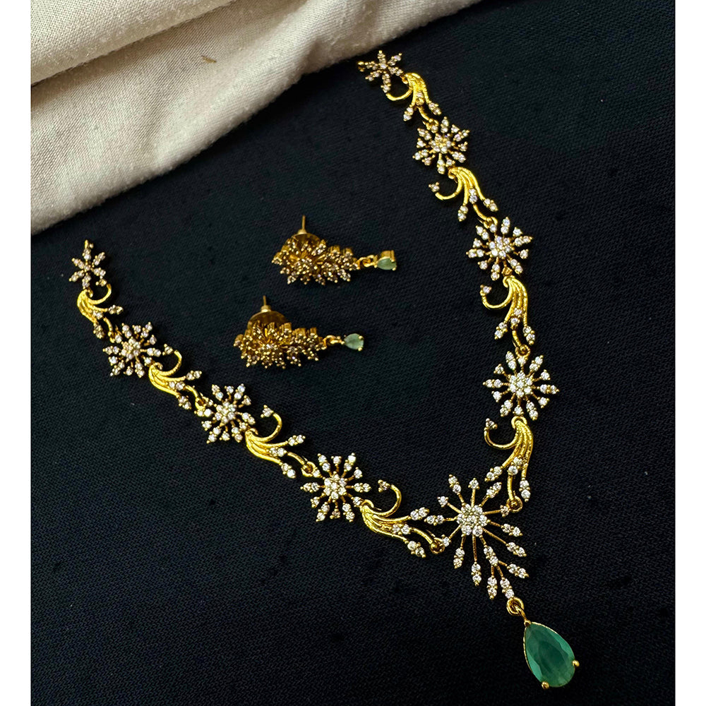Tanish Art Jewellery Luxury Ethnic Pota And Austrain Stone Necklace Set
