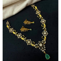 Tanish Art Jewellery Luxury Ethnic Pota And Austrain Stone Necklace Set