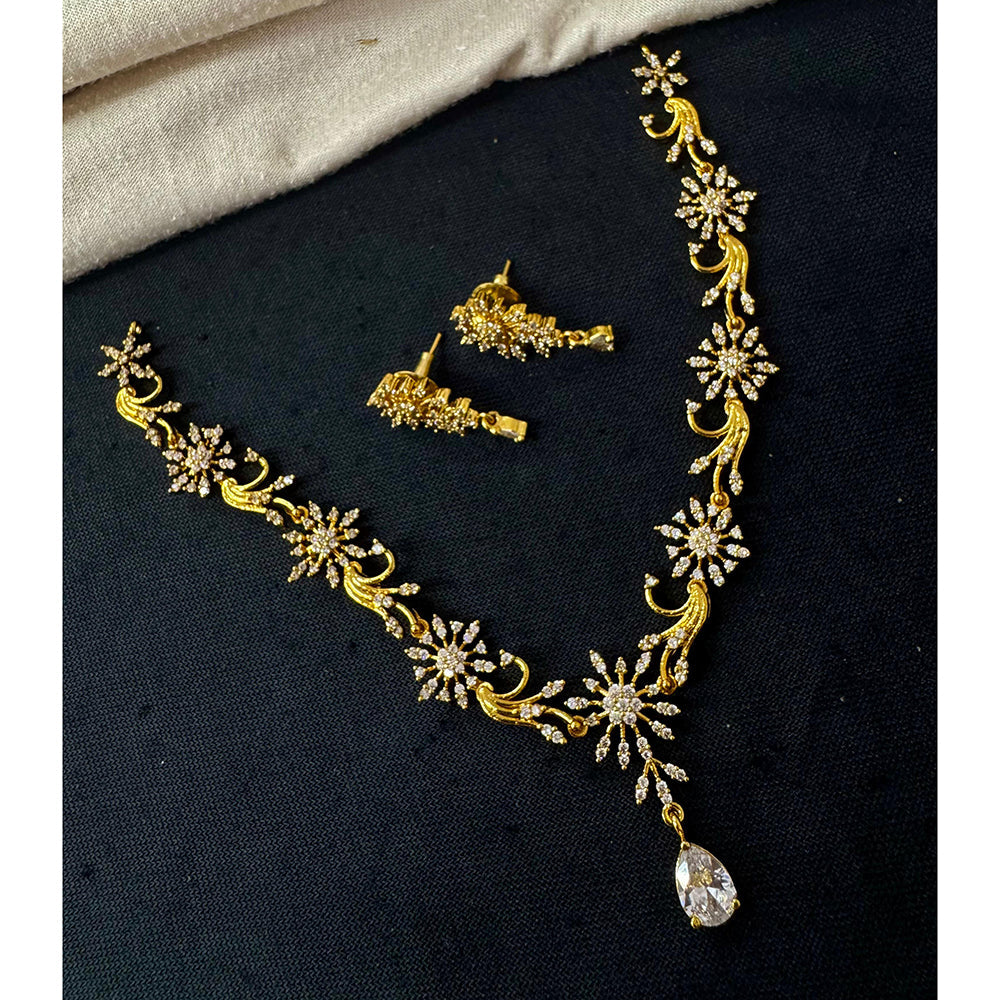 Tanish Art Jewellery Luxury Ethnic Pota And Austrain Stone Necklace Set
