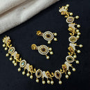 Tanish Art Jewellery Ethnic Charm Pota And Austrain Stone Pearl Necklace Set