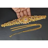 Tanish Art Jewellery Timeless Pota Stone And Pearls Kamarbandh