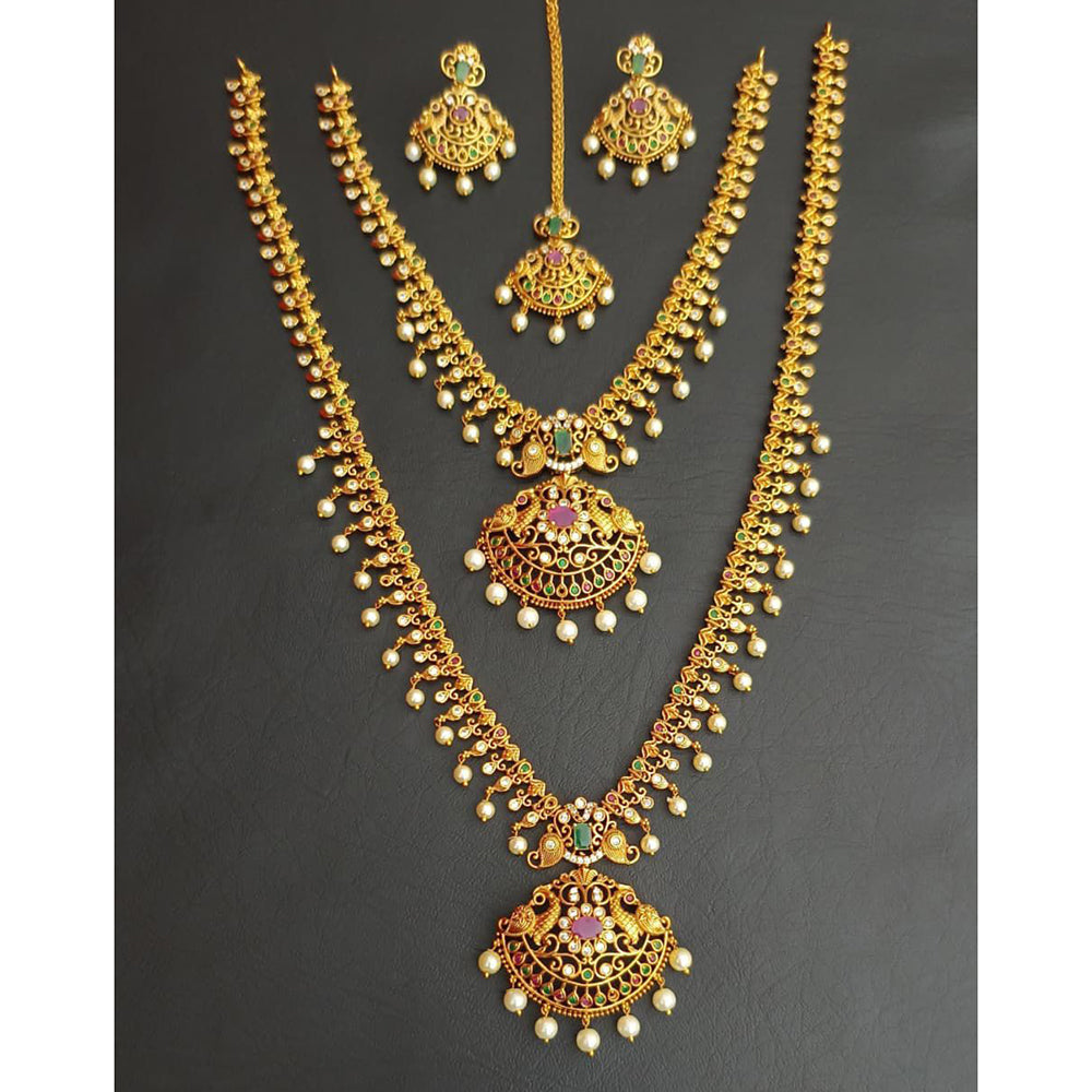 Tanish Art Jewellery Royal Heritage Pota And Pearl Necklace Set