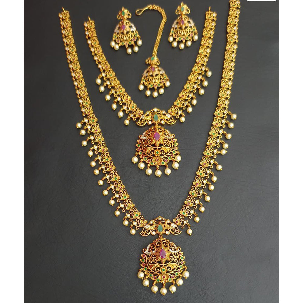 Tanish Art Jewellery Royal Heritage Pota And Pearl Necklace Set