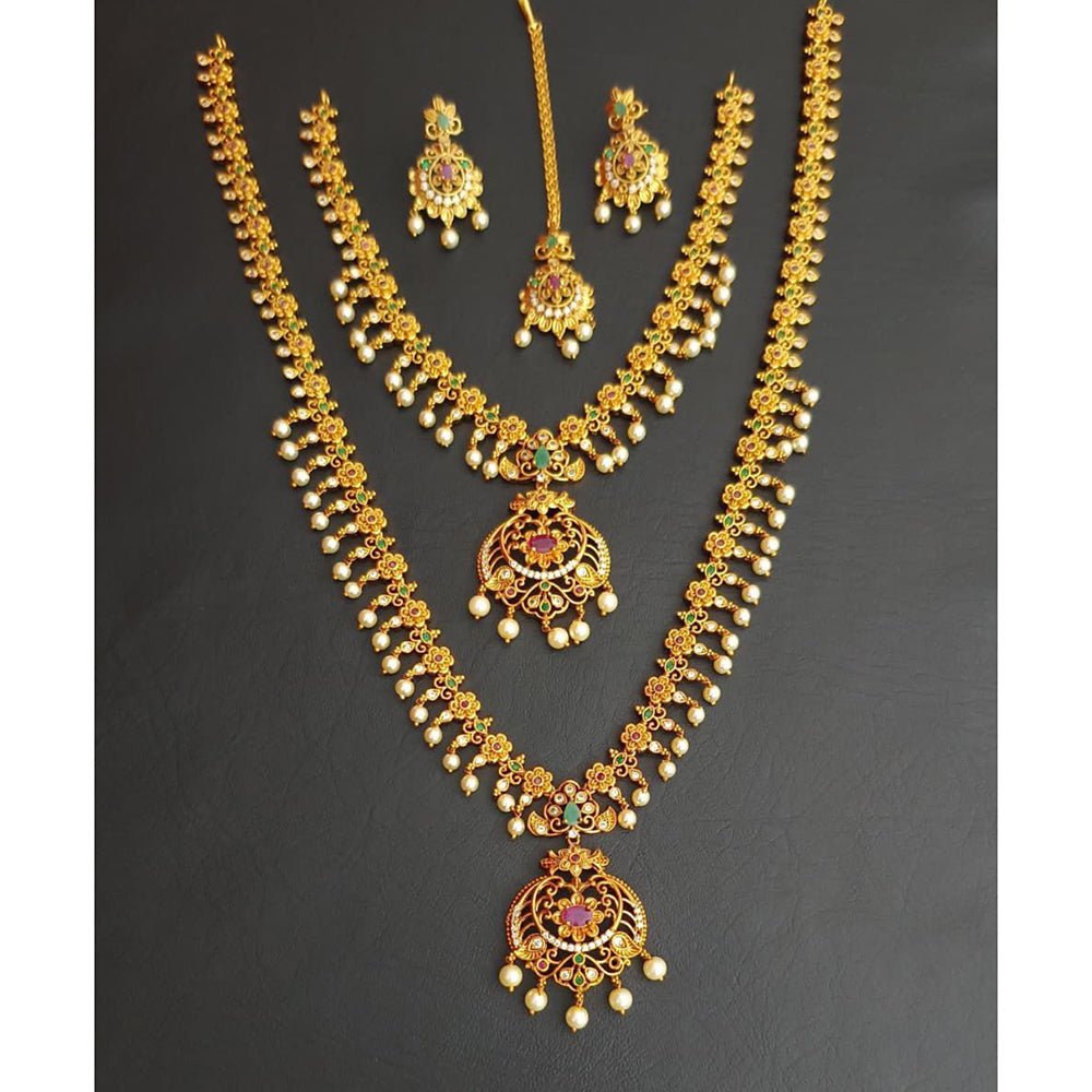 Tanish Art Jewellery Royal Heritage Pota And Pearl Necklace Set
