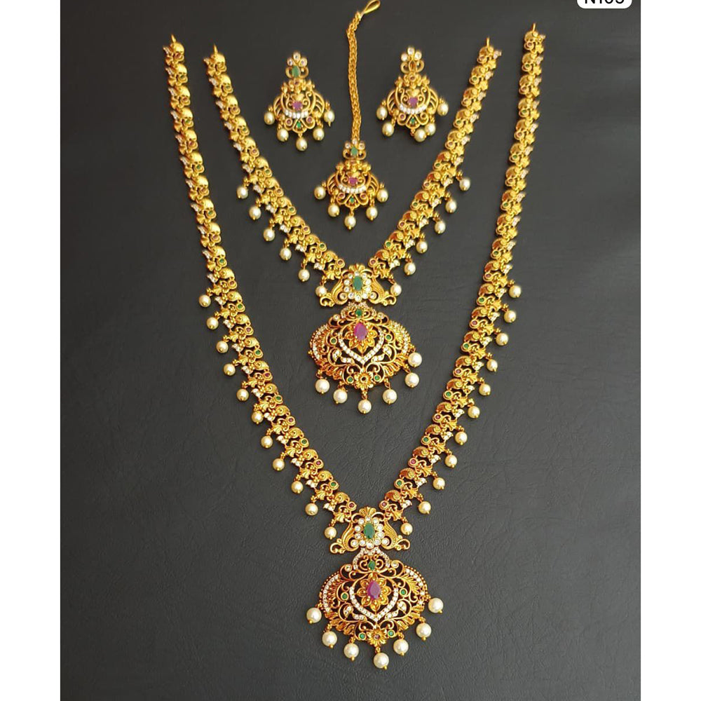 Tanish Art Jewellery Royal Heritage Pota And Pearl Necklace Set