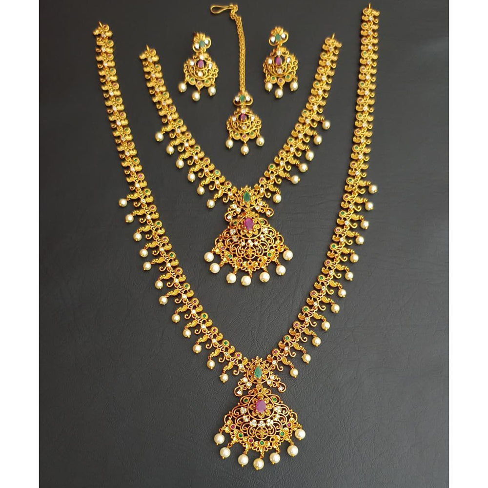 Tanish Art Jewellery Royal Heritage Pota And Pearl Necklace Set
