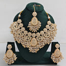 Tanish Art Jewellery Designer Pota Stone And Pearl Necklace Set