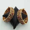 Tanish Art Jewellery Classic Pota And Kundan Stone Openable Bangles Set