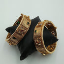 Tanish Art Jewellery Classic Pota And Kundan Stone Openable Bangles Set