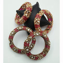 Tanish Art Jewellery Classic Pota And Kundan Stone Openable Bangles Set