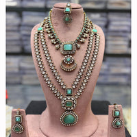 Tanish Art Jewellery Royal Look Kundan Stone Double Necklace Set