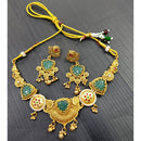 Tanish Art Jewellery Pota Stone And Pearl Elegant Necklace Set