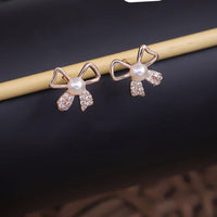 Tanish Art Jewellery Royal Austrian Stone And Pearl Stud Earrings 