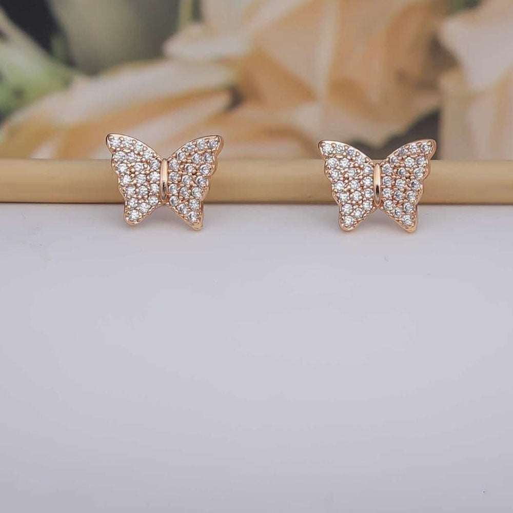 Tanish Art Jewellery Elegant Austrian Stone Butterfly Designer Studs Earrings